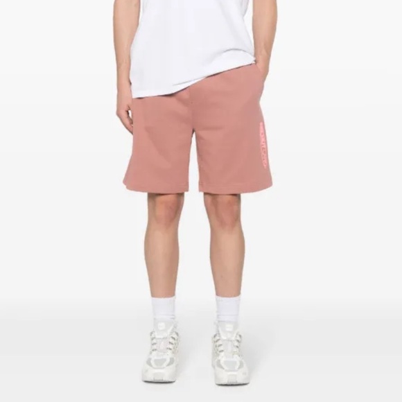 Helmut Lang Space Logo Cotton Shorts in Pink SZ XS VGUC - Picture 2 of 8